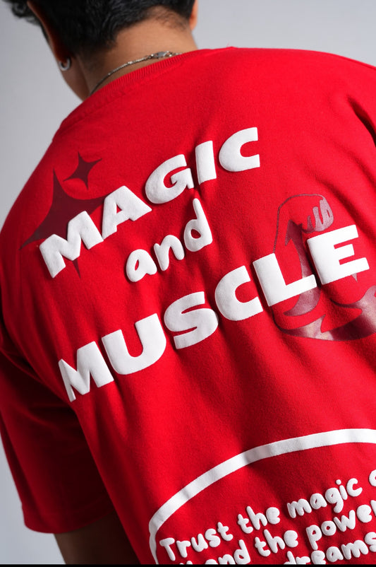 11:11 | MAGIC | OVERSIZED T-SHIRT| RED