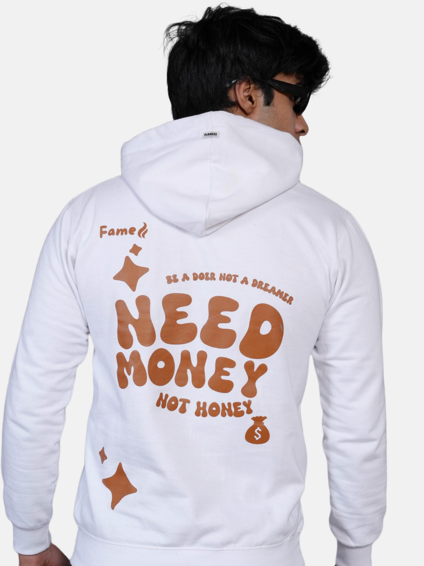 GREEDY FOR MONEY | HOODIE | UNISEX | WHITE HOODIE