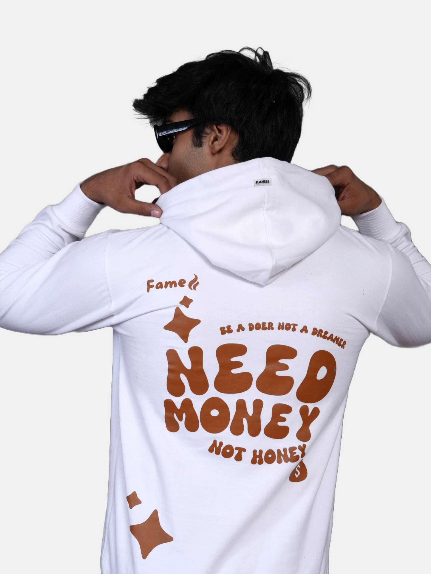 GREEDY FOR MONEY | HOODIE | UNISEX | WHITE HOODIE